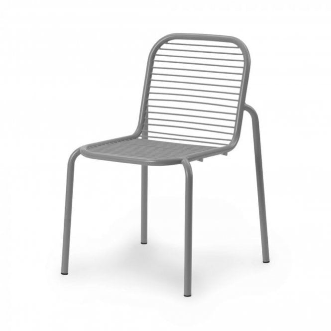 Normann Copenhagen Vig Outdoor Dining Chair | Grey Powder-coated Steel