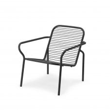 Vig Outdoor Lounge Chair | Black Steel