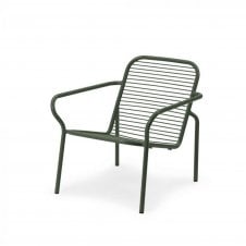 Vig Outdoor Lounge Chair | Dark Green Steel