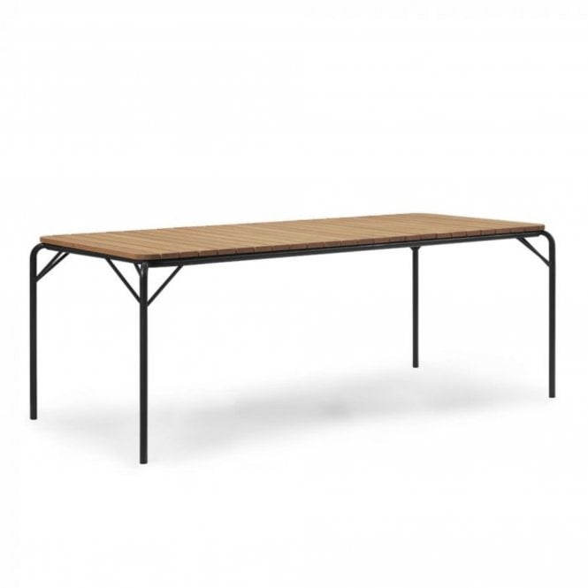 Normann Copenhagen Vig Outdoor Table | Robina Wood/Black | 90cm x 200cm