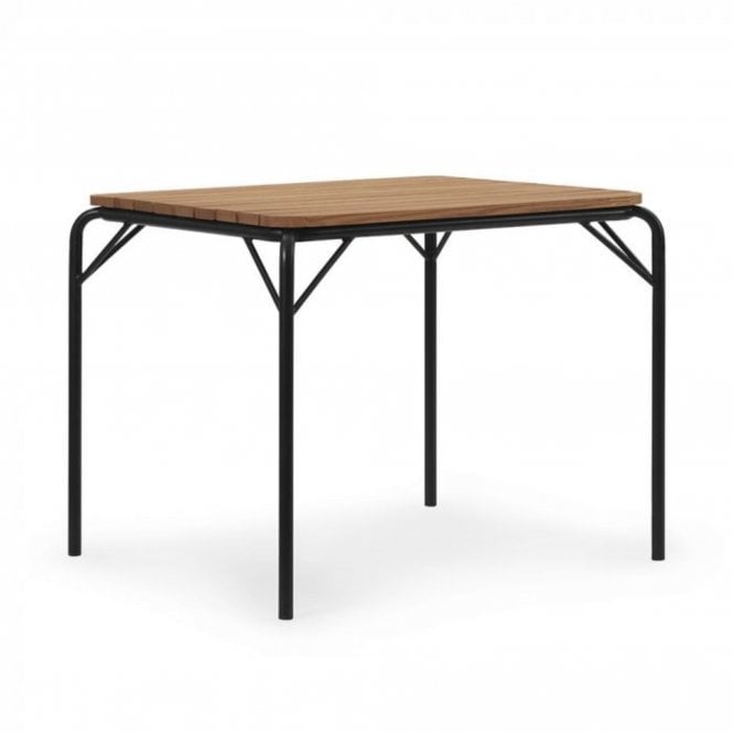 Normann Copenhagen Vig Outdoor Table | Robina Wood/Black | 90cm x 90cm