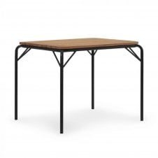 Vig Outdoor Table | Robina Wood/Black | 90cm x 90cm