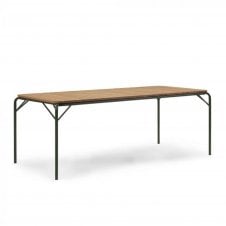Vig Outdoor Table | Robina Wood/Dark Green | 90cm x 200cm