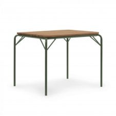Vig Outdoor Table | Robina Wood/Dark Green | 90cm x 90cm