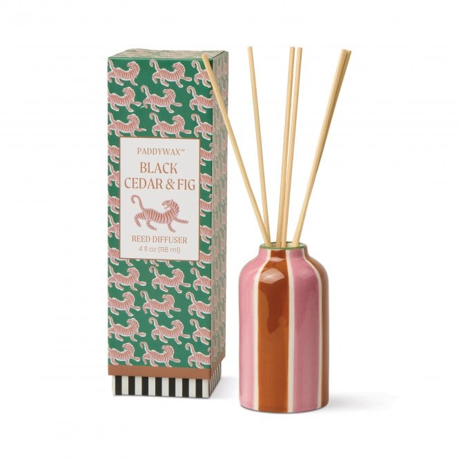 Paddywax A Dopo 4fl oz./118ml Tiger Ceramic Diffuser | Black Cedar & Fig