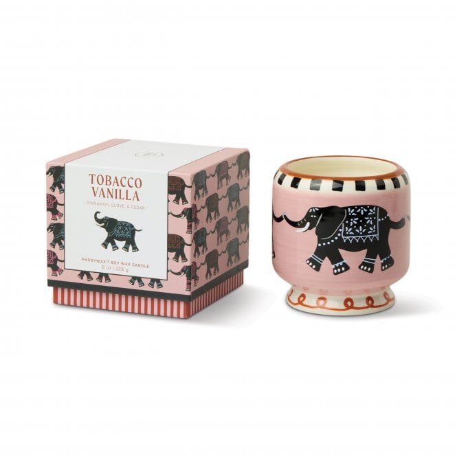 Paddywax A Dopo 8oz/226g Elephant Ceramic Candle | Tobacco Vanilla