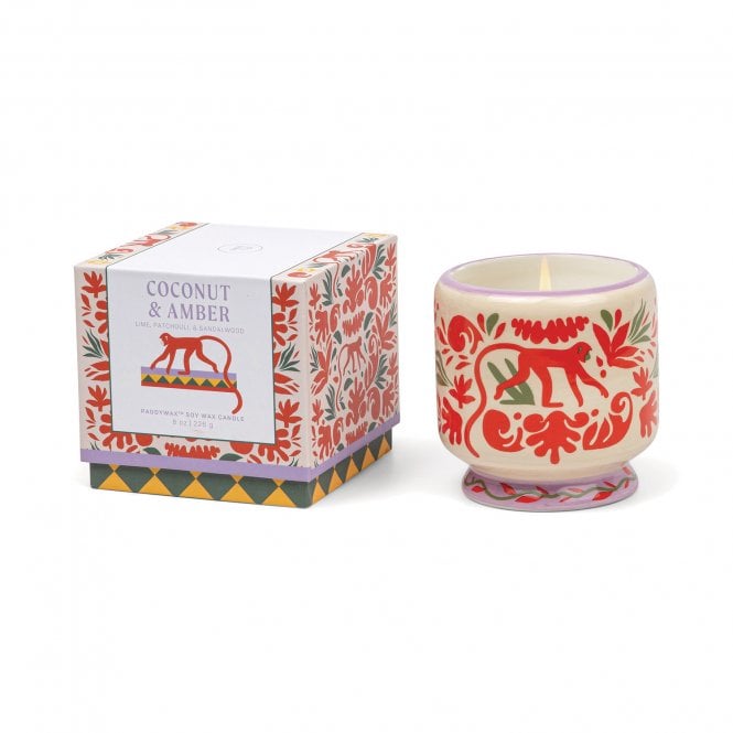Paddywax A Dopo 8oz/226g Jungle Ceramic Candle | Coconut & Amber