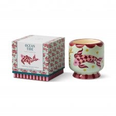 A Dopo 8oz/226g Koi Fish Ceramic Candle | Sea Salt & Sage