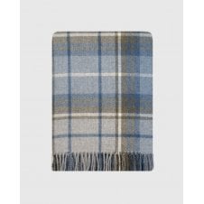 Inver Recycled Wool Throw | Sapphire
