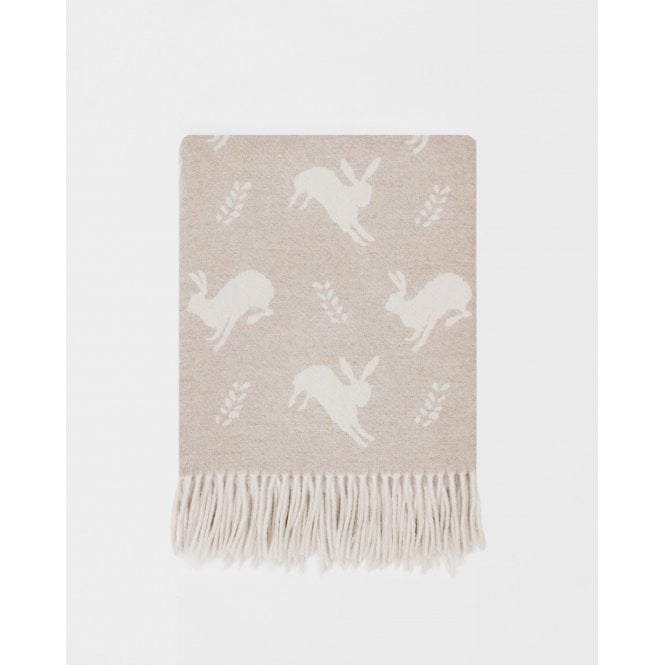 Remony Nature Merino Lambswool Throw | Hare | Fawn