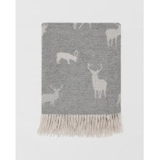Nature Merino Lambswool Throw | Stag | Grey