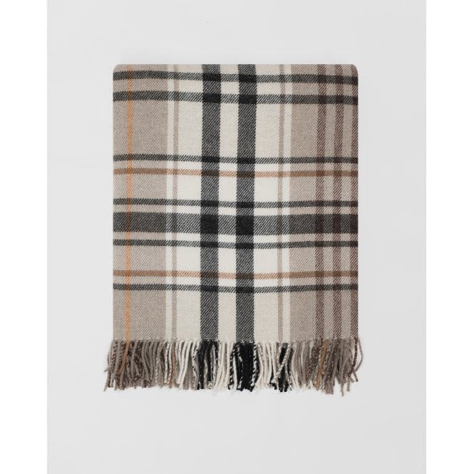 Remony Pitnacree Merino Lambswool Throw | Stone