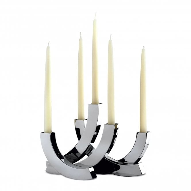 Robert Welch Designs Nest 5 Arm Stainless Steel Candle Holder