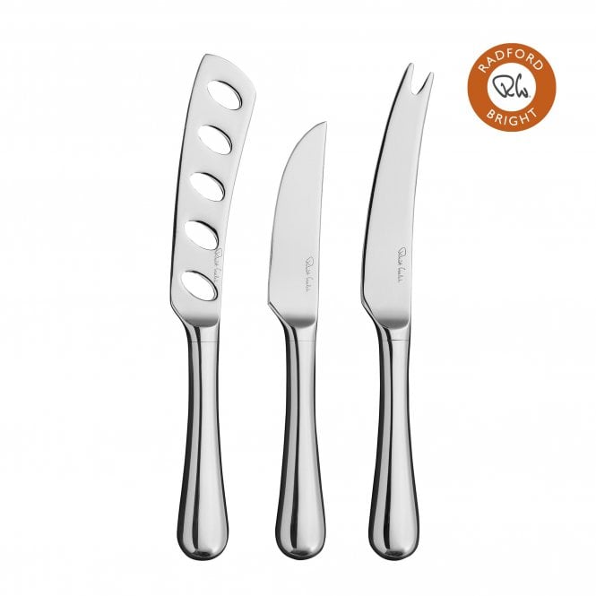 Robert Welch Designs Radford Bright Cheese Knife Set | 3 Piece