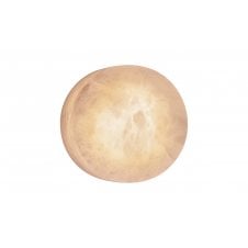 Rock Wall / Ceiling Lamp | Alabaster Shade and Black Base