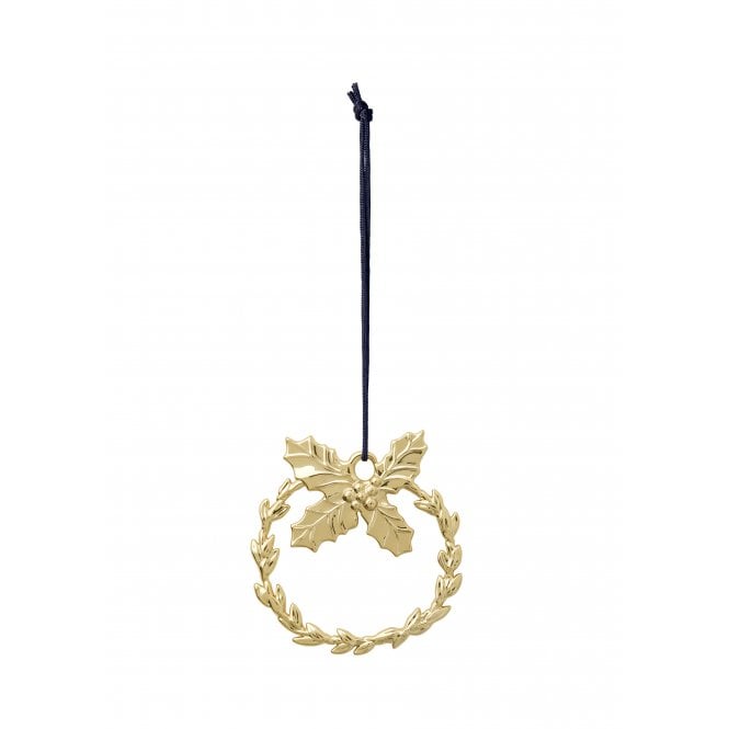 Rosendahl Copenhagen Karen Blixen Holly Christmas Decoration | Gold Plated