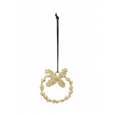 Karen Blixen Holly Christmas Decoration | Gold Plated