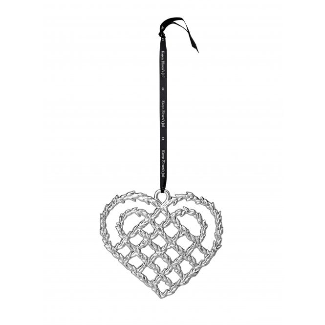 Rosendahl Copenhagen Karen Blixen Silver Plated Christmas Heart | 10.8cm