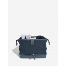 Faux Leather/Canvas Large Washbag