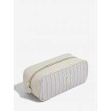 Faux Leather Expanding Cosmetic Bag