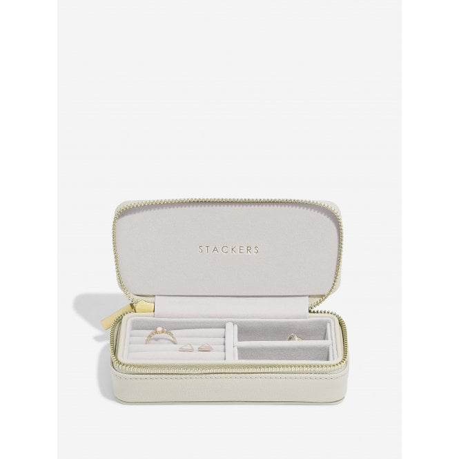 Stackers Faux Leather Zipped Travel Jewellery Box | Medium