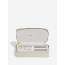 Faux Leather Zipped Travel Jewellery Box | Medium
