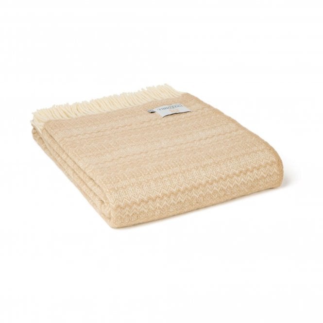 Tweedmill Textiles Fair Isle Pure New Wool Throw | Oatmeal