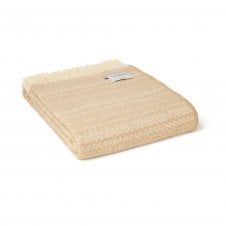 Fair Isle Pure New Wool Throw | Oatmeal