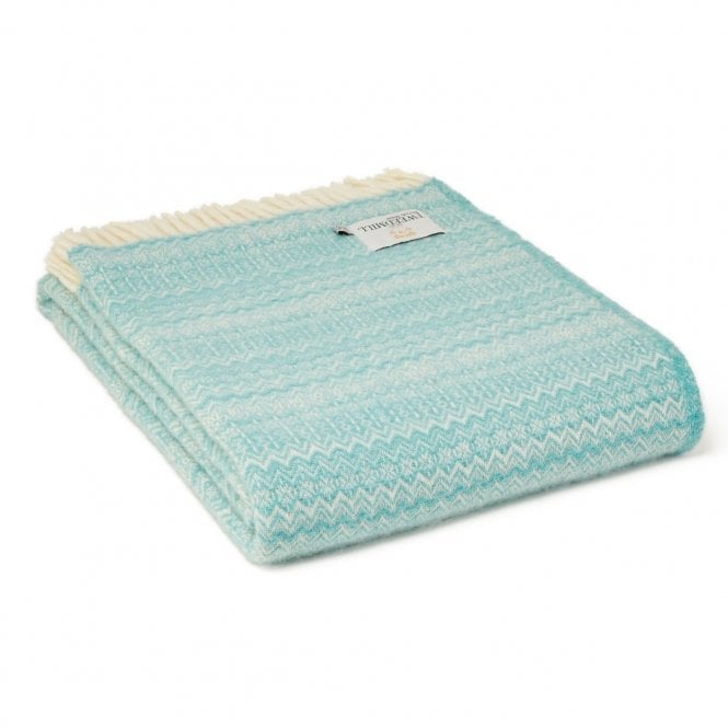 Tweedmill Textiles Fair Isle Pure New Wool Throw | Spearmint