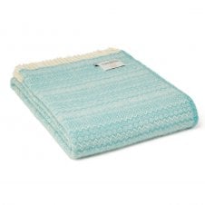 Fair Isle Pure New Wool Throw | Spearmint