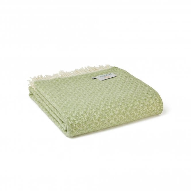 Tweedmill Textiles Isobel Crescent Pure New Wool Throw | Fern Green