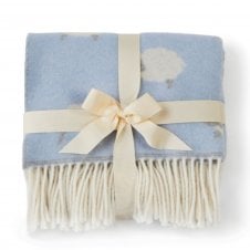 Merino Lambswool Baby Blanket | Sheep | Blue