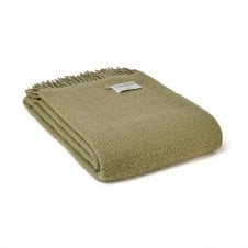 Moorland Pure New Wool Throw | Sage Green