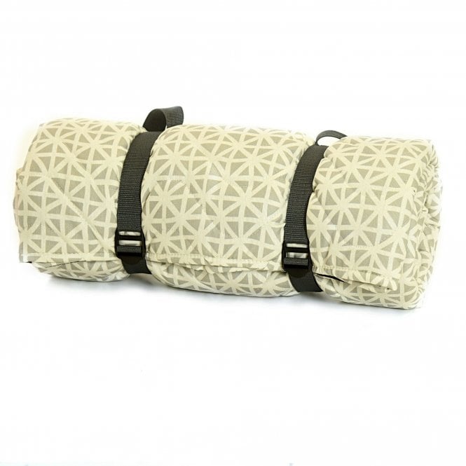Tweedmill Textiles Newbury Quilted Picnic Rug | Grey Triangle 125x125cms