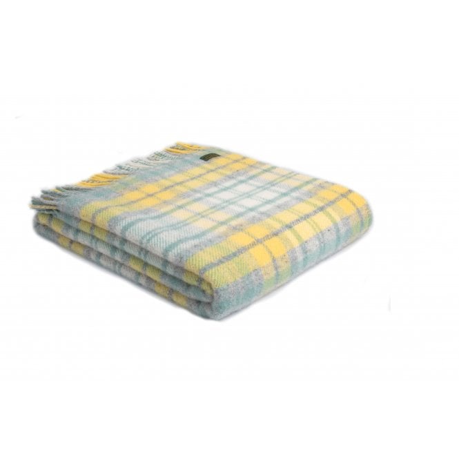 Tweedmill Textiles Ocean Cottage Check Pure New Wool Throw
