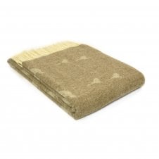 Pheasant Jacquard Animal Print Pure New Wool Throw 