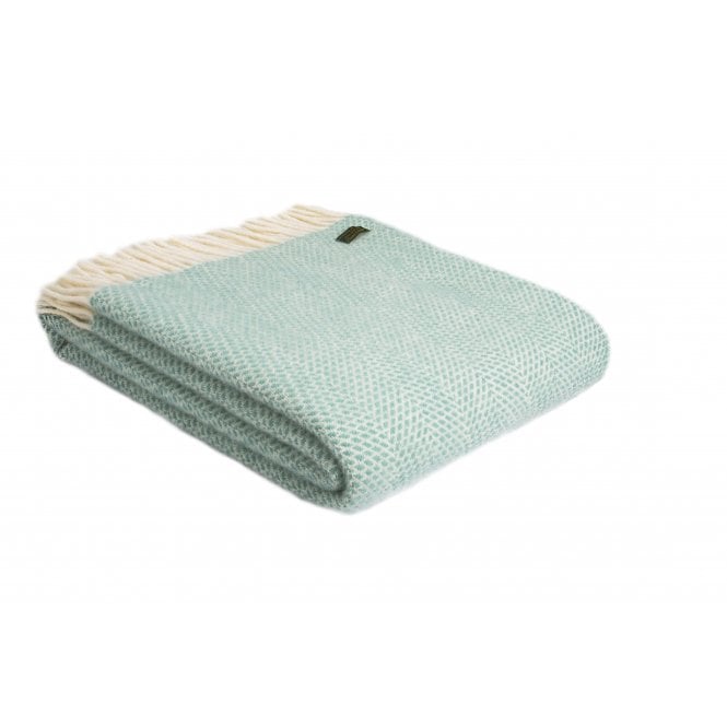 Tweedmill Textiles Pure New Wool Beehive Throw | Ocean