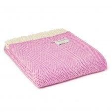 Pure New Wool Beehive Throw | Pink Rosa