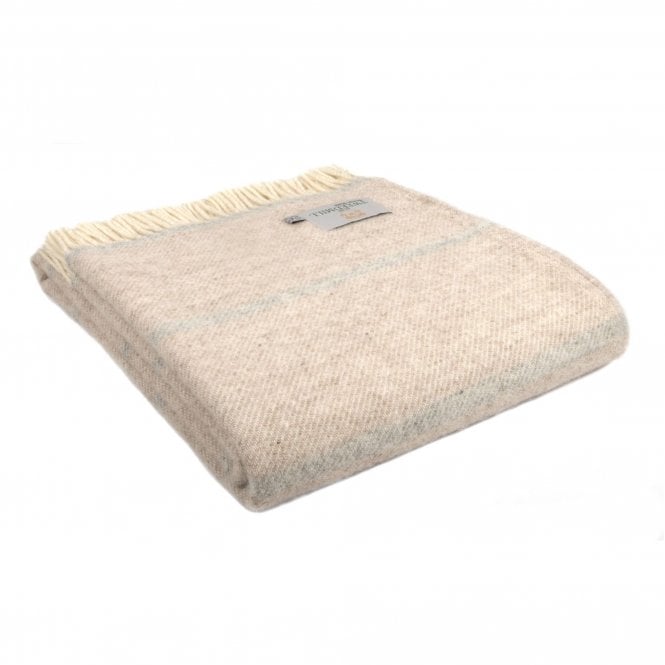 Tweedmill Textiles Pure New Wool Broad Stripe Throw | Hazel
