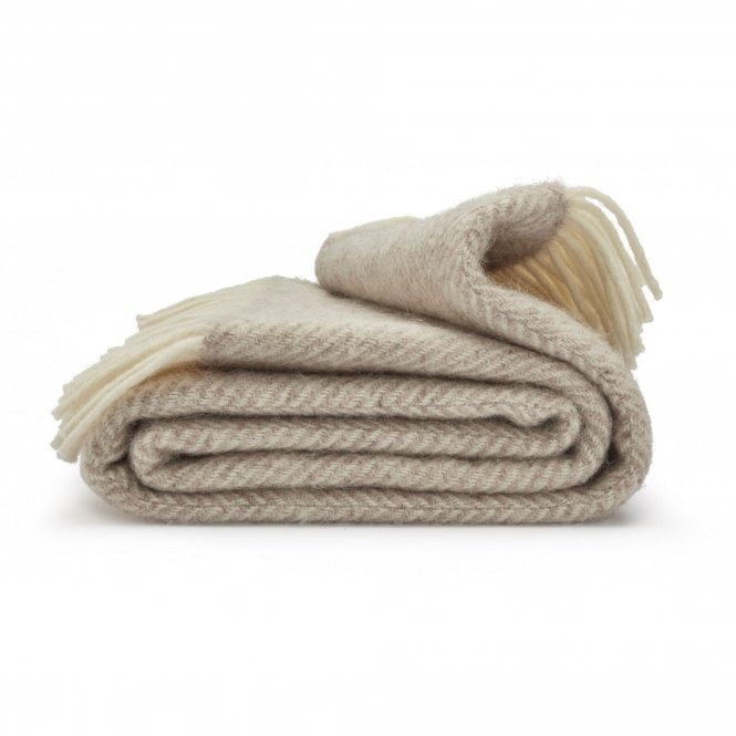 Tweedmill Textiles Pure New Wool Fishbone Throw | Hazel