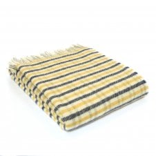 Pure New Wool Gun Club Throw | Navy/Yellow