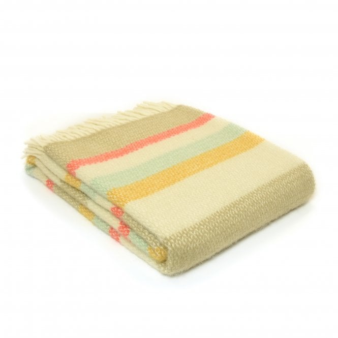 Tweedmill Textiles Pure New Wool Illusion Stripe Throw | Spring