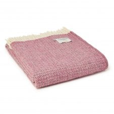 Pure New Wool Illusion Throw | Pink & Grey