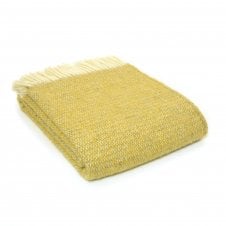 Pure New Wool Illusion Throw | Yellow & Grey