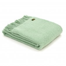 Pure New Wool Wafer Throw | Laurel Green