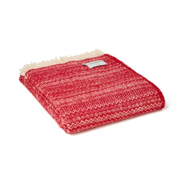 Tweedmill Textiles Fair Isle Pure New Wool Throw | Red