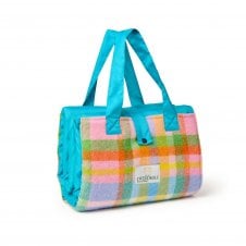 Festival Picnic Rug with Waterproof Backing | Rainbow Check