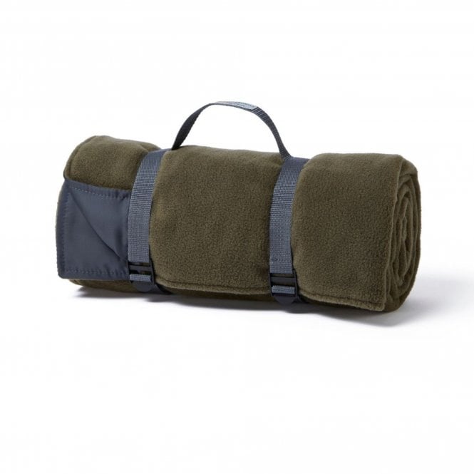 Tweedmill Textiles Fleece Picnic Rug Roll with Waterproof Backing | Sage Green