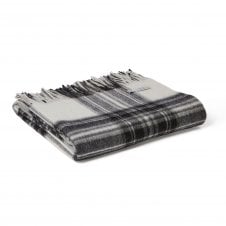 Lambswool Tartan Throw | Grey Dress Stewart