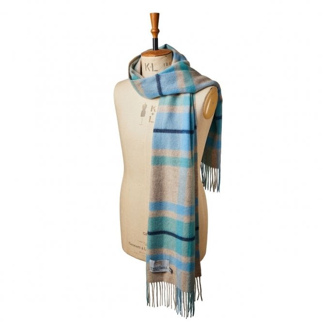 Tweedmill Textiles Lambswool Wide Scarf with Rolled Fringe | 45 x 190cm